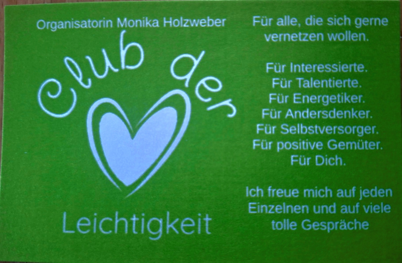Club der Leichtigkeit Flyer